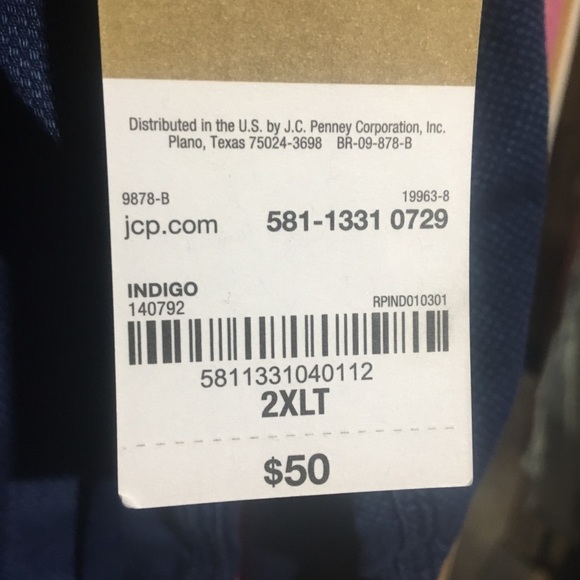 Men’s Big and tall shirt (Denim blue) - Picture 3 of 4